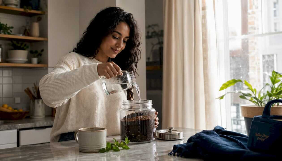 Cold Brew at Home Easy Concentrate Recipe for Beginners - Wine Drop Cookery LLC