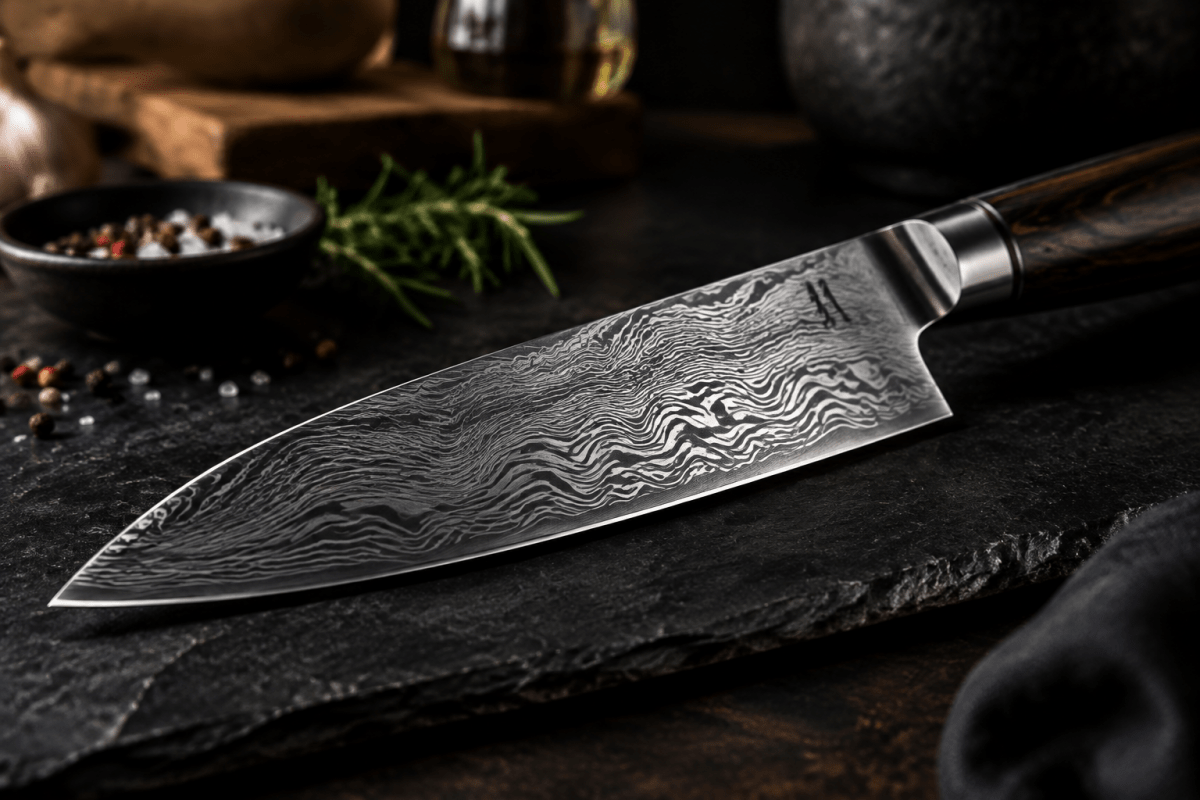 Damascus Steel's Pattern Doesn't Make the Edge Sharper