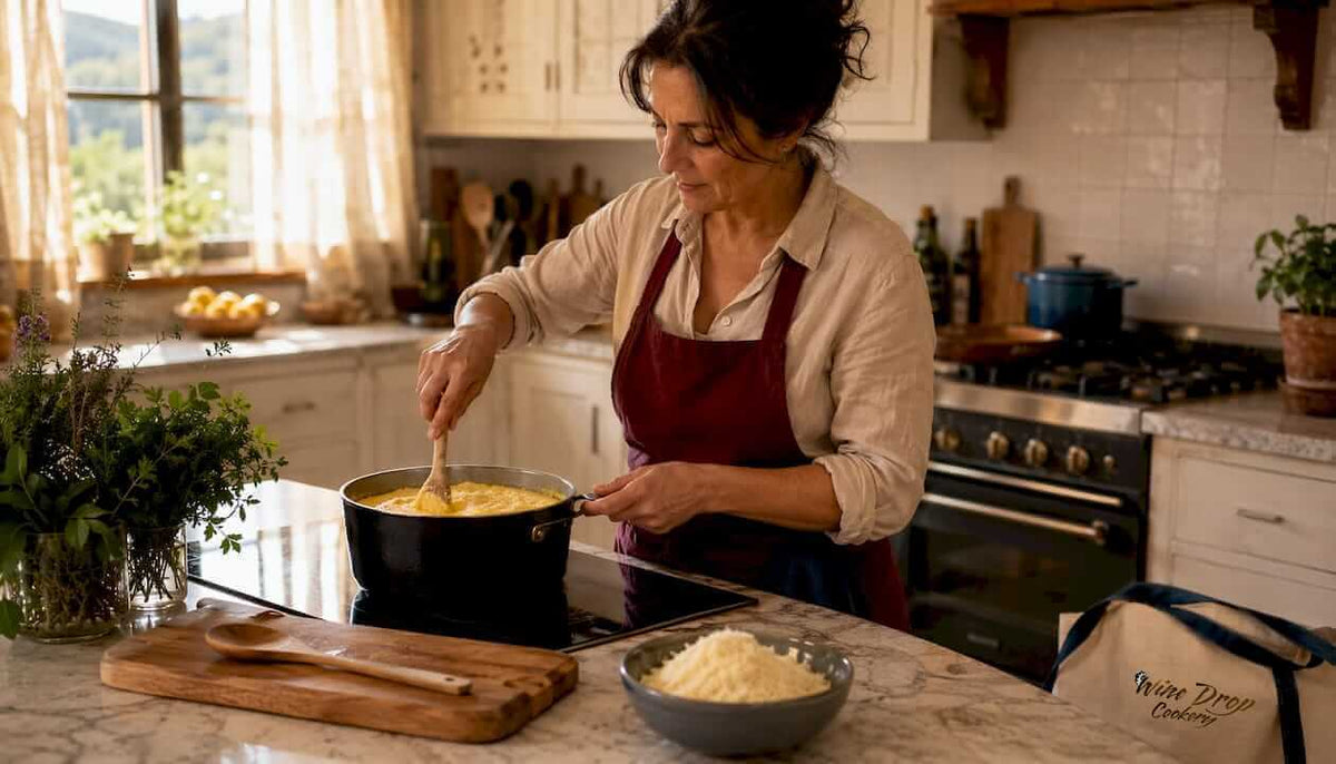 How to Cook Polenta Creamy Lump-Free Every Time - Wine Drop Cookery LLC
