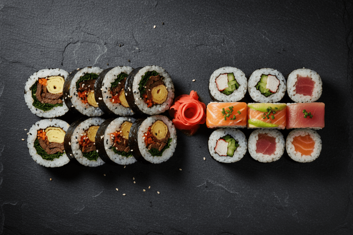 Kimbap vs sushi: the real difference