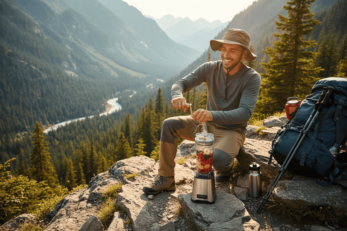 Portable Hand-Operated Juice Blender | No Electricity Needed - Wine Drop Cookery LLC