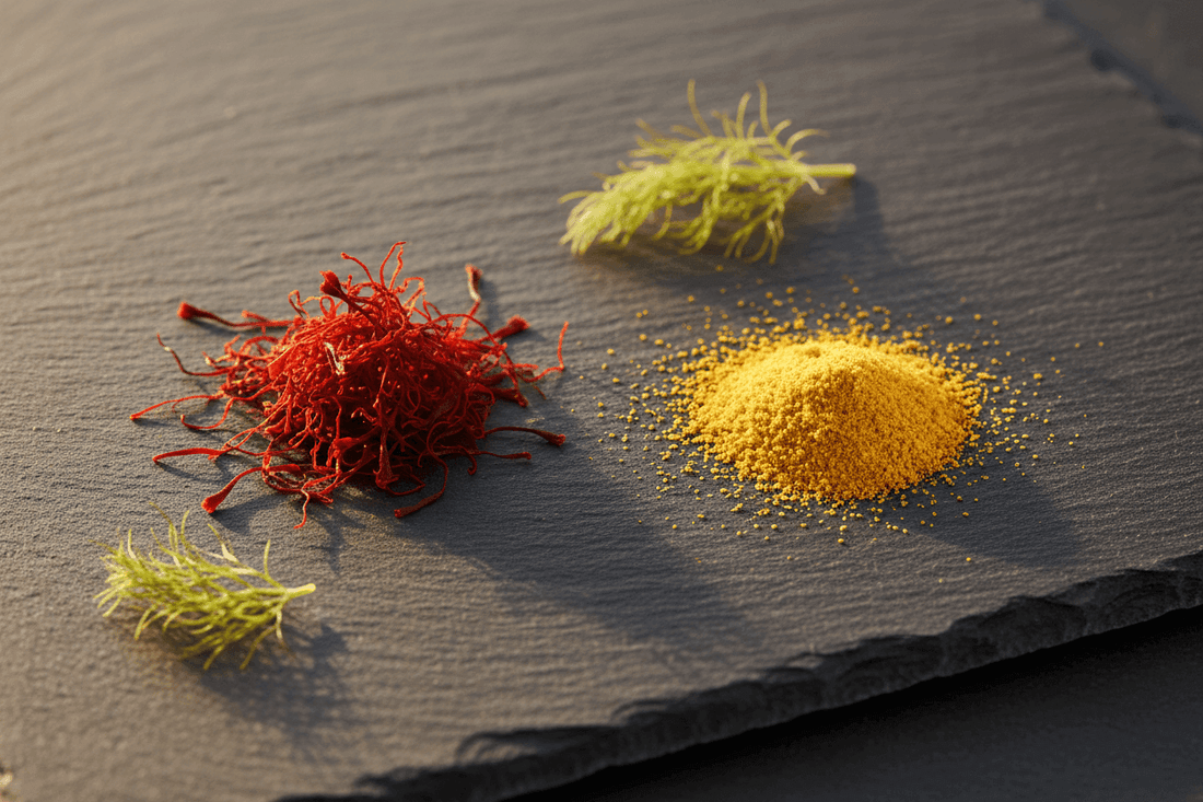 Spice of Angels - Saffron and Fennel Pollen - Wine Drop Cookery LLC