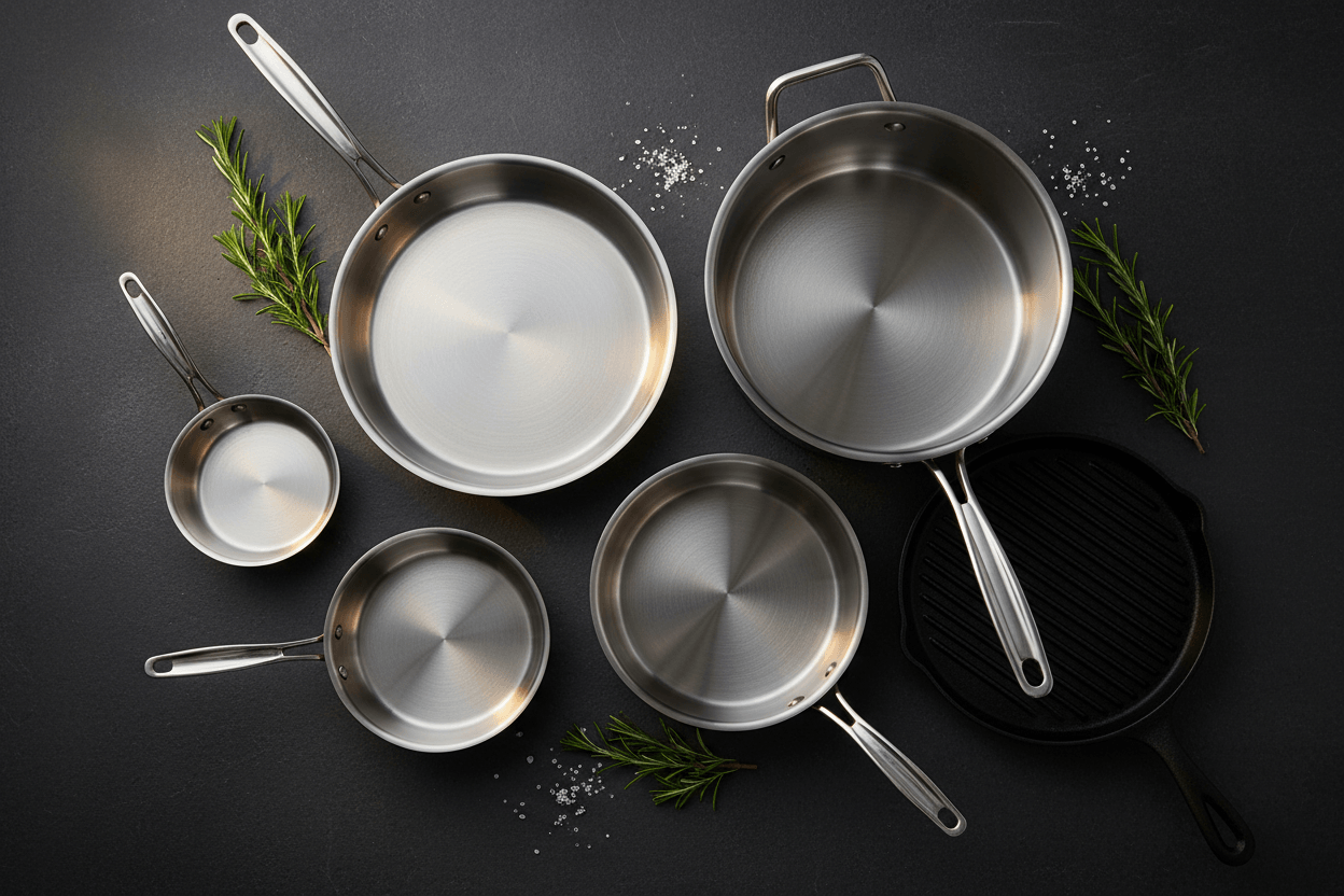 Pots and pans for cooking 