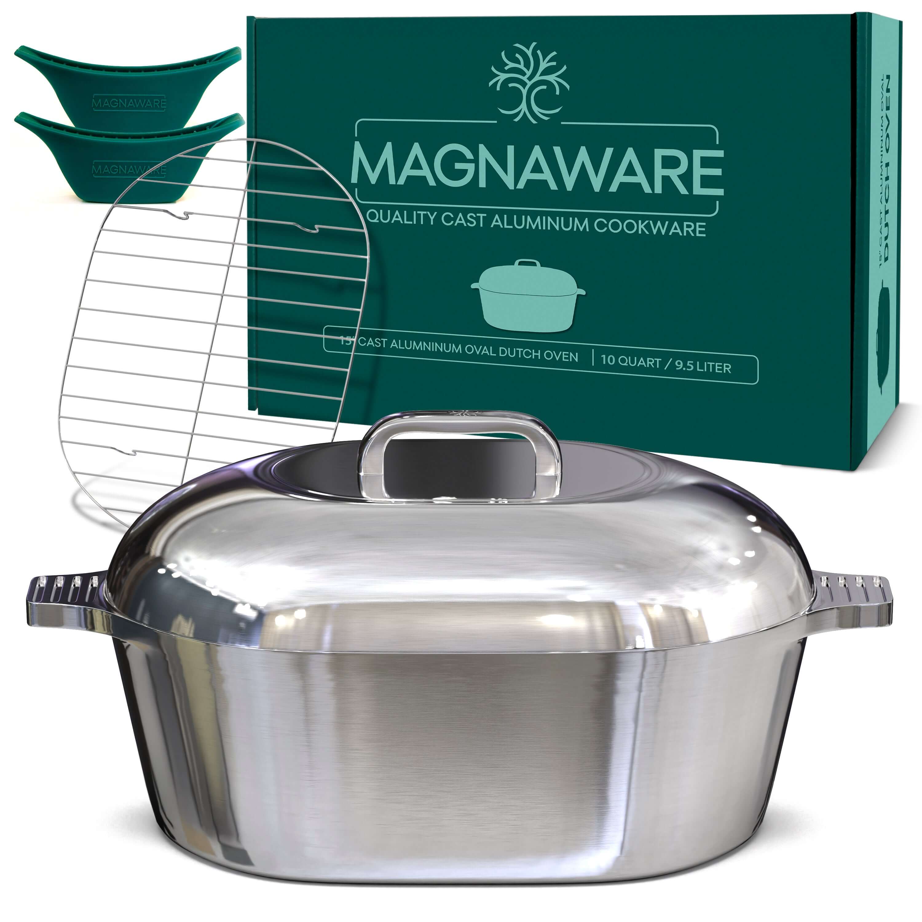 Oval Dutch Oven with Lid - 10 Quart 15 Inch