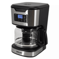 12-cup programmable coffee maker with stainless steel accents