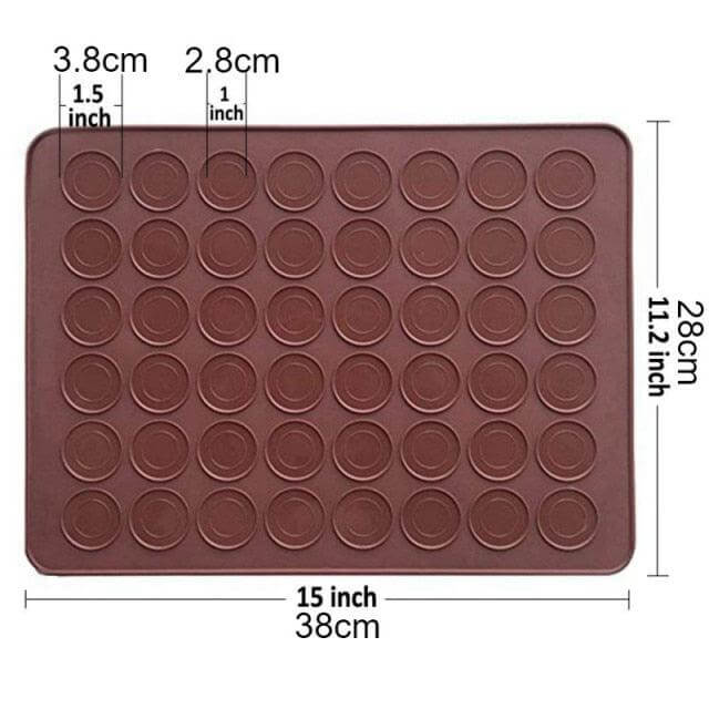 Silicone Macaron Baking Mat 48 Capacity 14