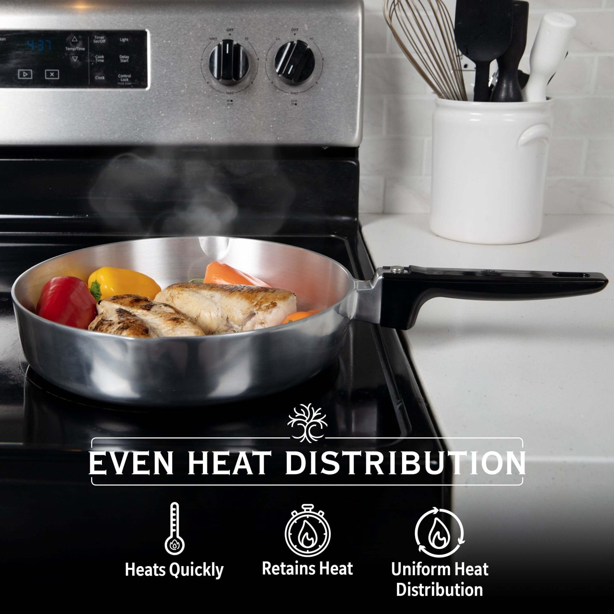 10 Inch Sauté Pan with Lid Set - Wine Drop Cookery LLC
