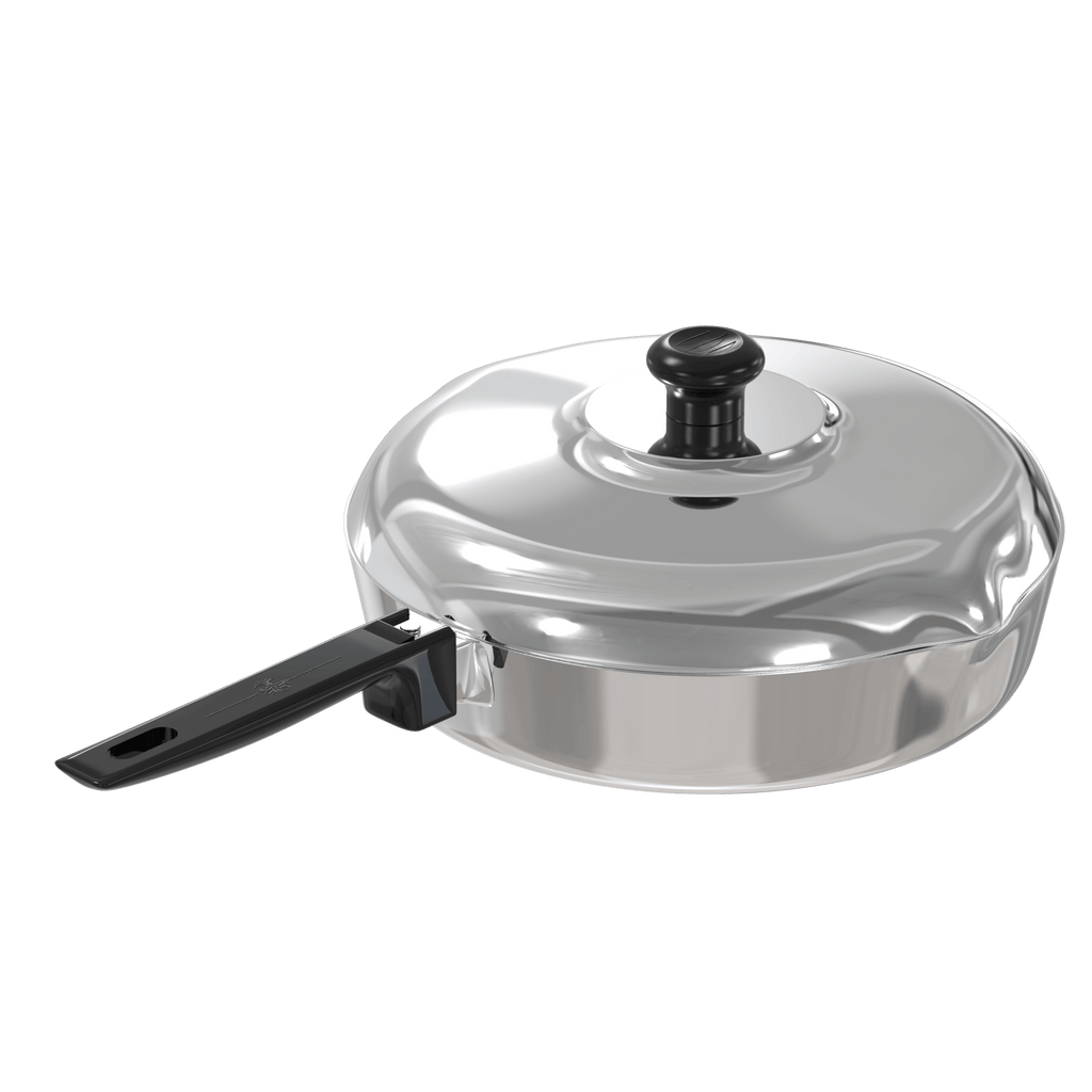10 Inch Sauté Pan with Lid Set - Wine Drop Cookery LLC