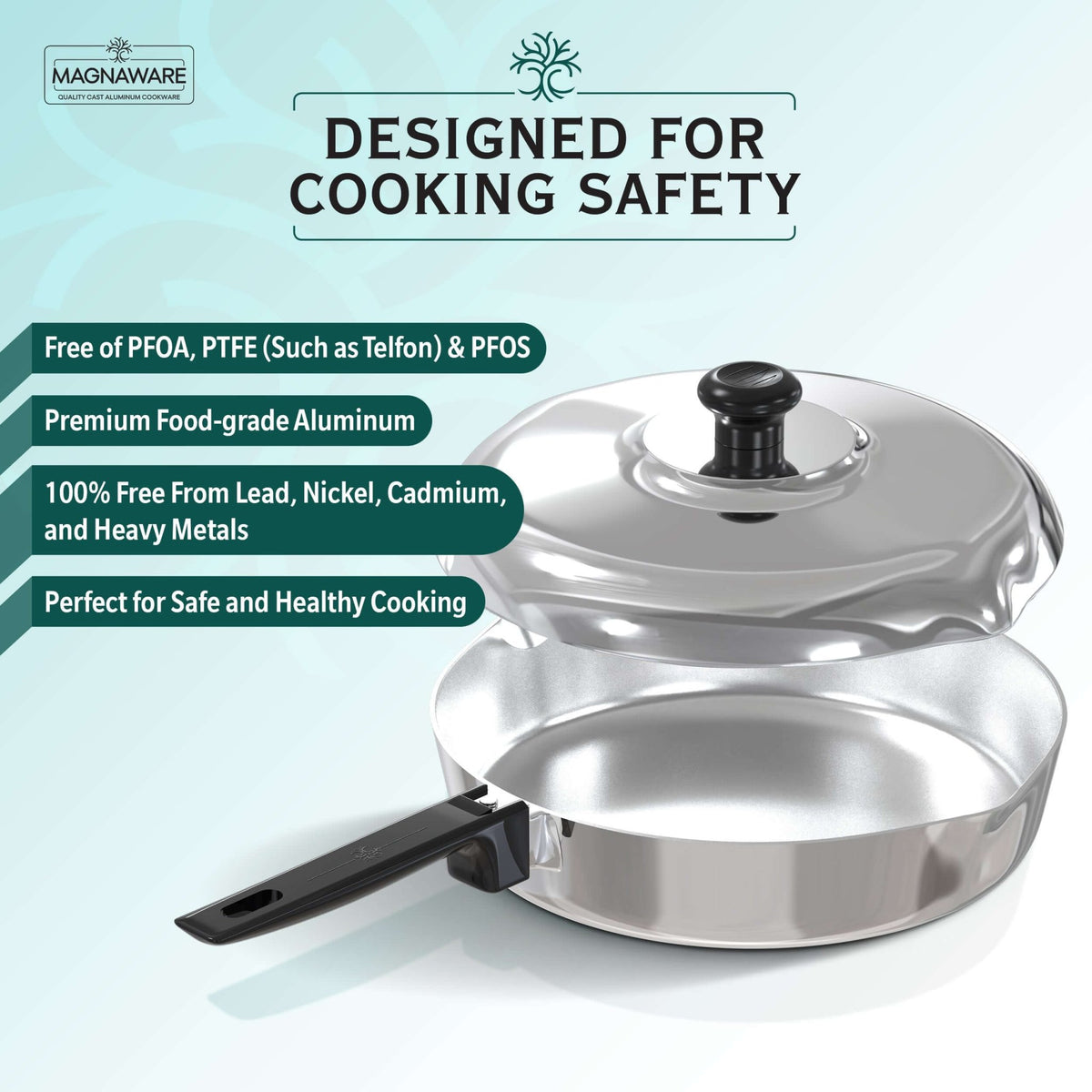 10 Inch Sauté Pan with Lid Set - Wine Drop Cookery LLC