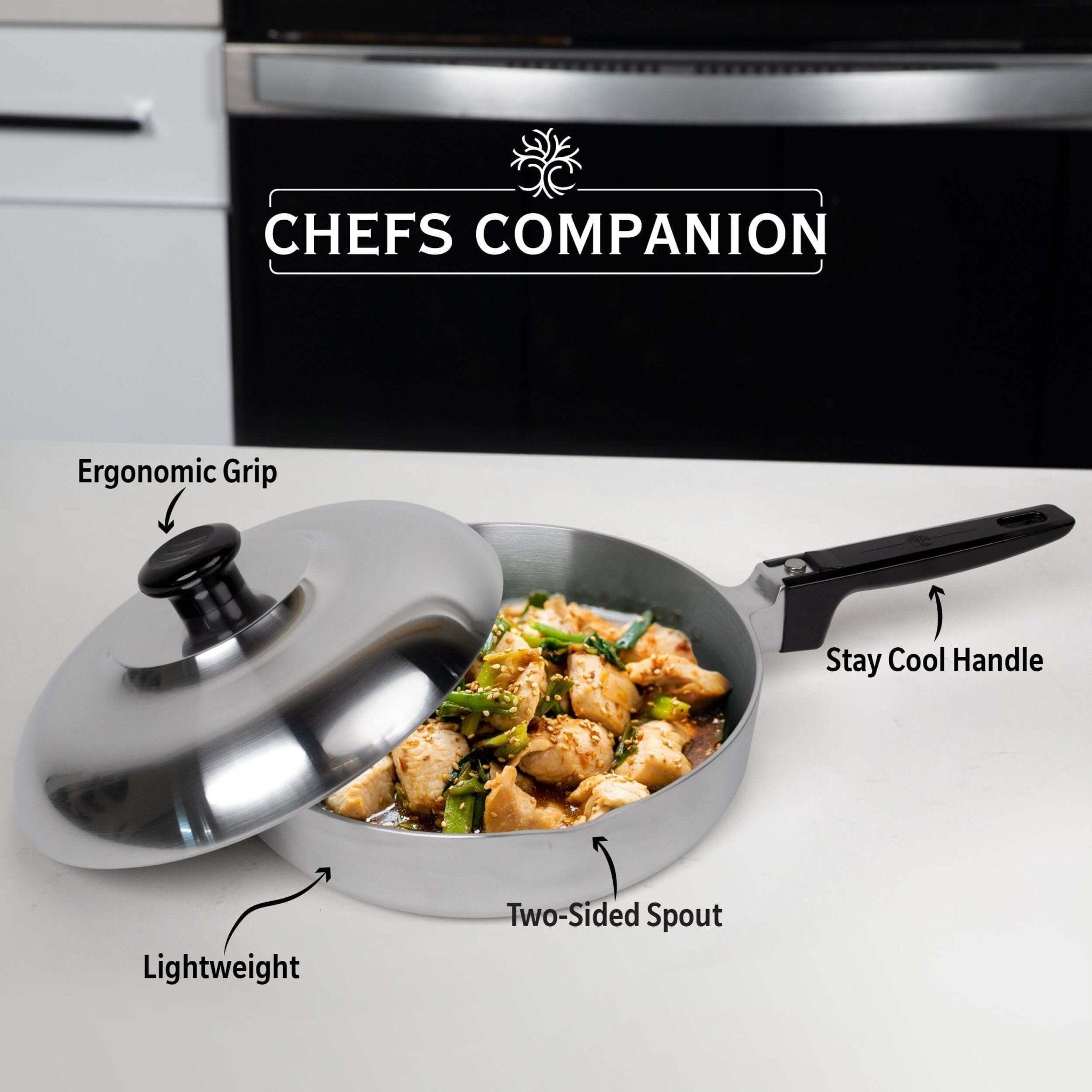 10 Inch Sauté Pan with Lid Set - Wine Drop Cookery LLC
