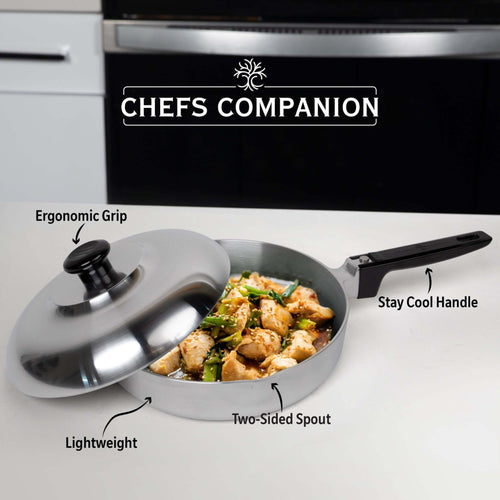 10 Inch Sauté Pan with Lid Set - Wine Drop Cookery LLC