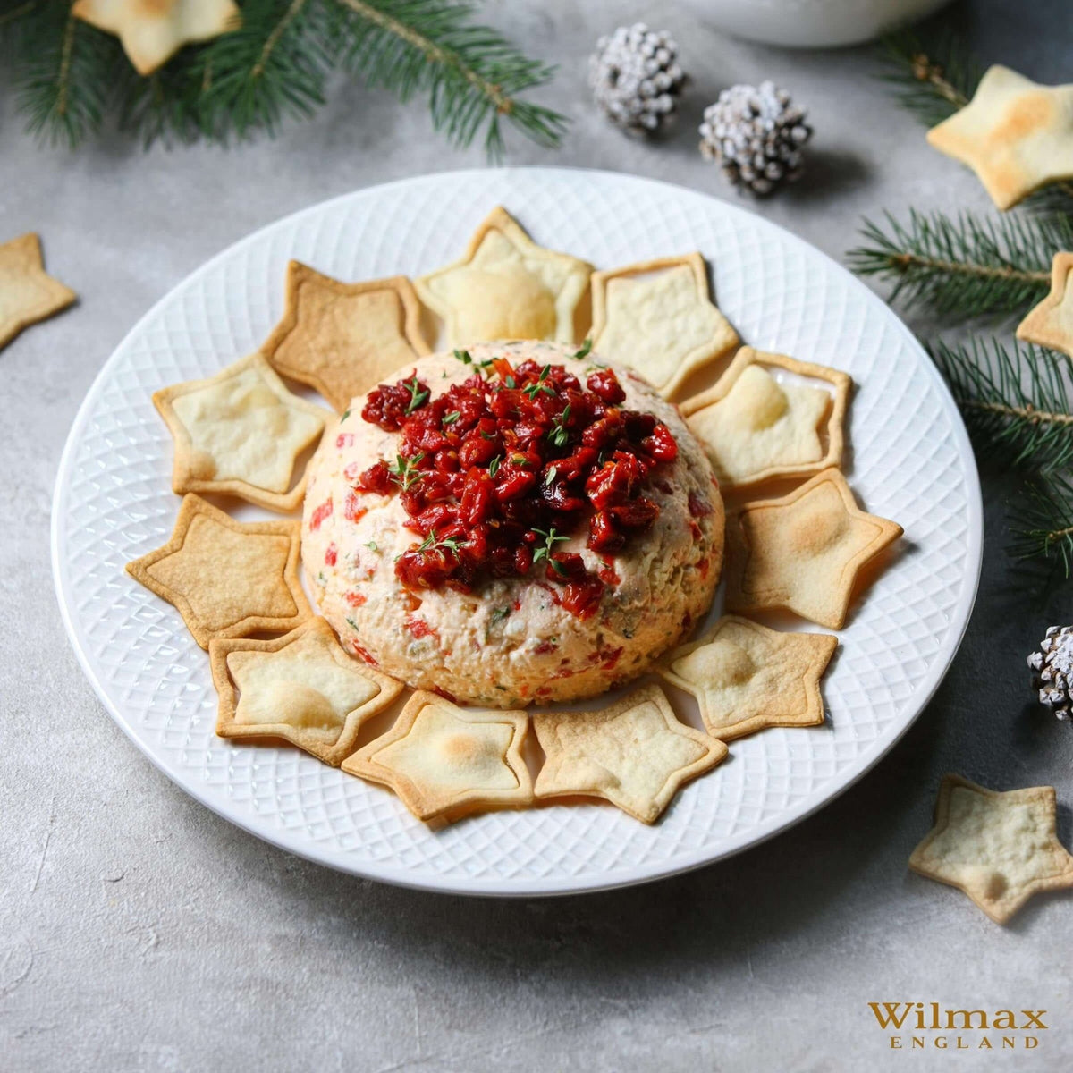 10 inch White Dinner Plate With Embossed Wide Rim - Wine Drop Cookery LLC