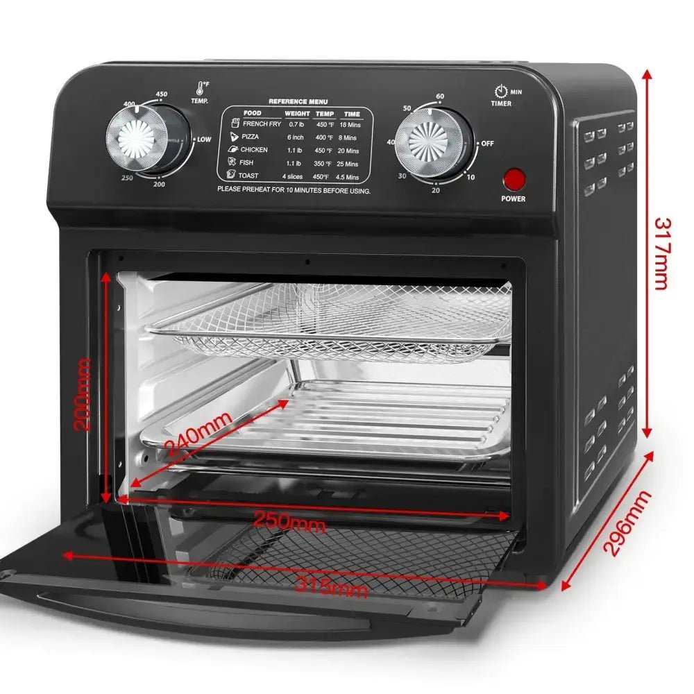 12 Liter Air Fryer with Dual Knob Control - Wine Drop Cookery LLC