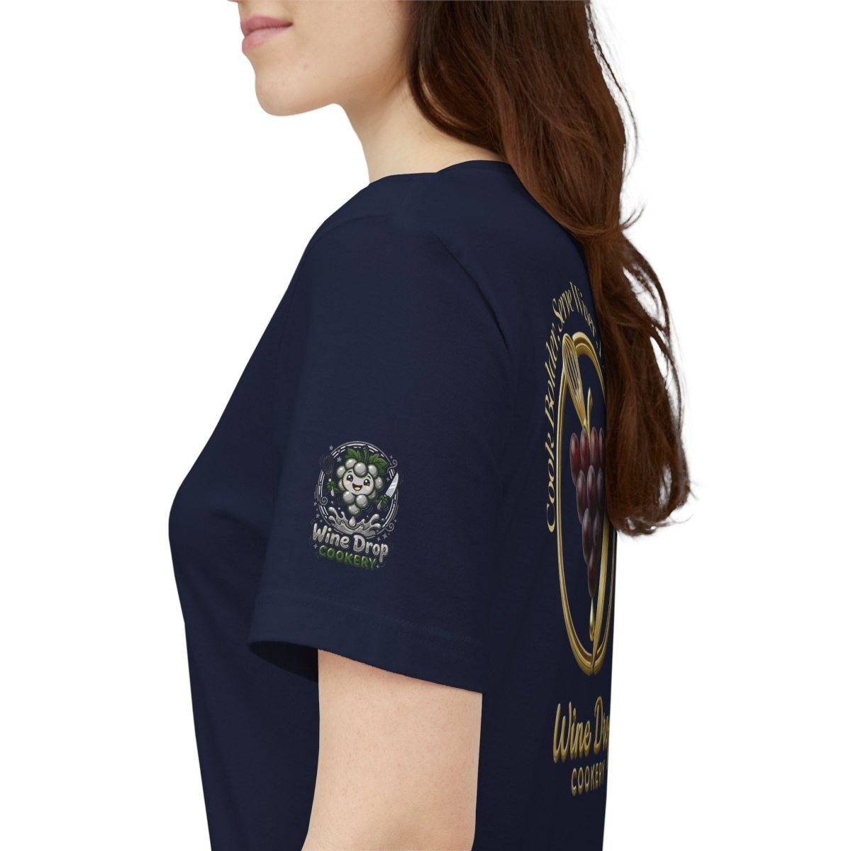 Wine Drop Cookery Grape and Wine Logo T-Shirt