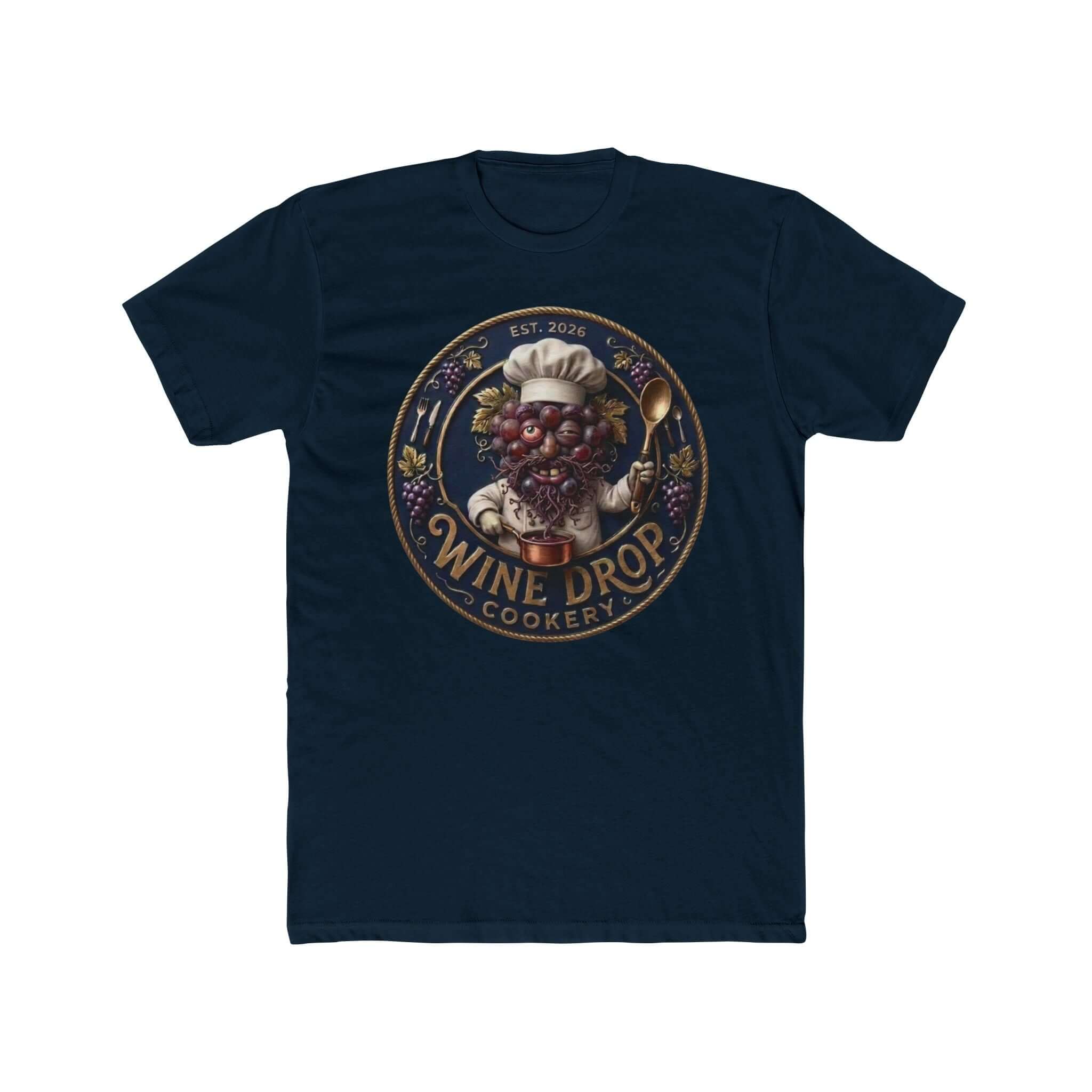 Chef D'Grape Crest Wine Drop Cookery Vintage Culinary Tee