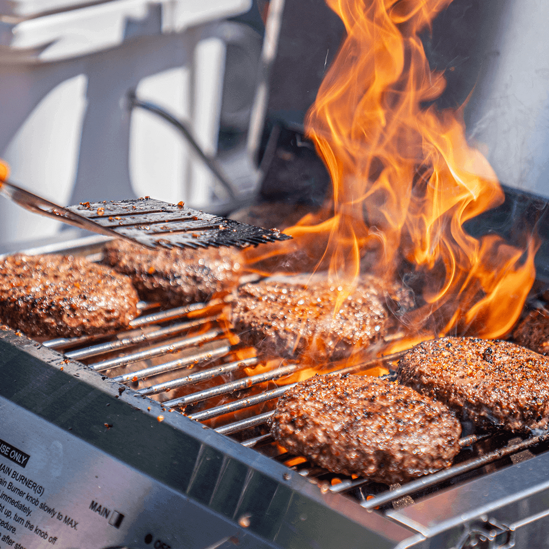 13742 | Stainless Tabletop Propane Gas Grill - Wine Drop Cookery