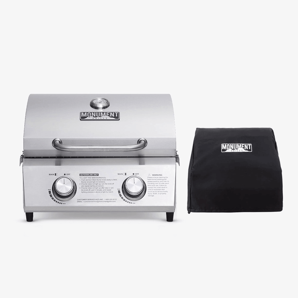 13742 | Stainless Tabletop Propane Gas Grill - Wine Drop Cookery