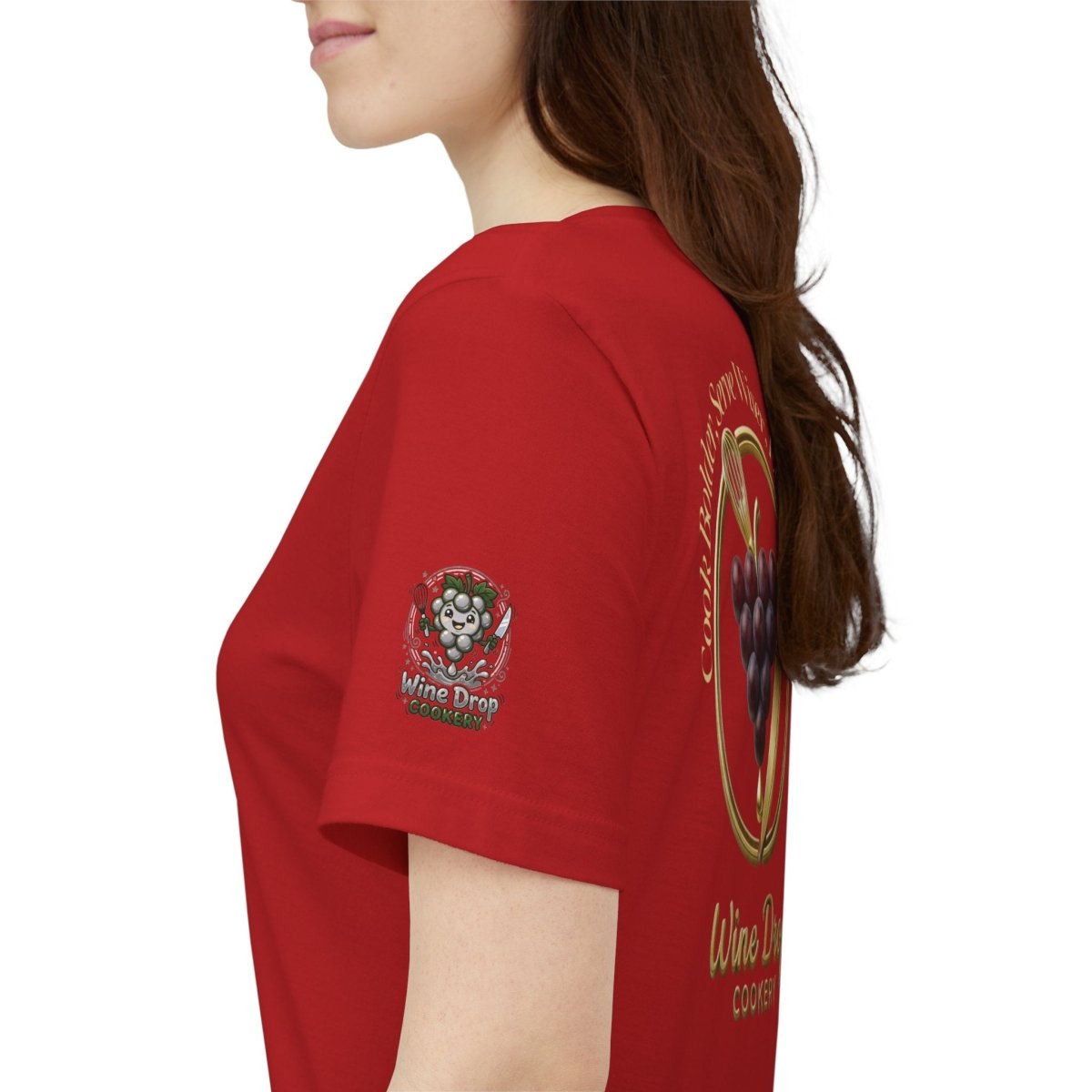 Wine Drop Cookery Grape and Wine Logo T-Shirt