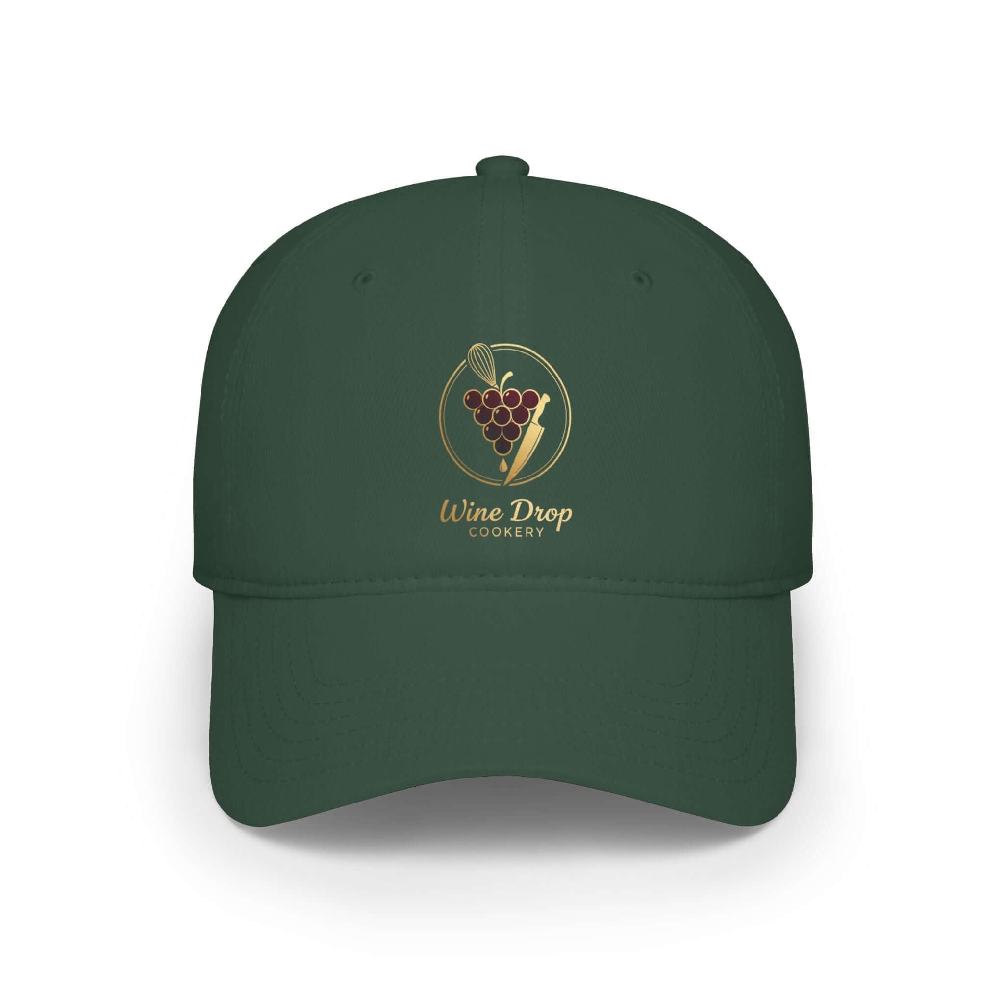 Wine Drop Cookery Logo Baseball Cap - Wine Drop Cookery