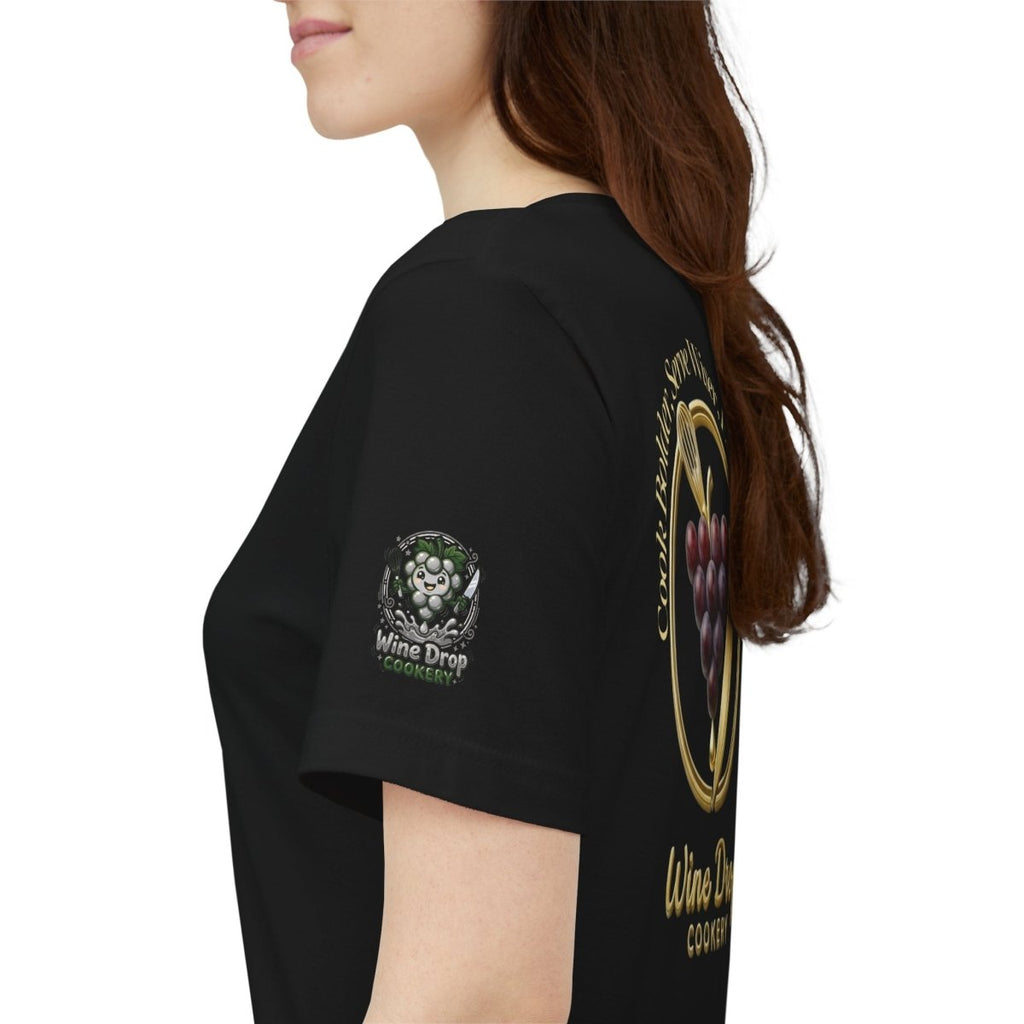 Wine Drop Cookery Grape and Wine Logo T-Shirt