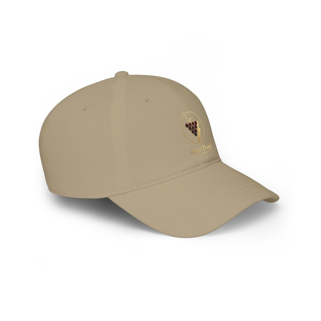 Wine Drop Whiskey Embroidered Low Profile Baseball Cap