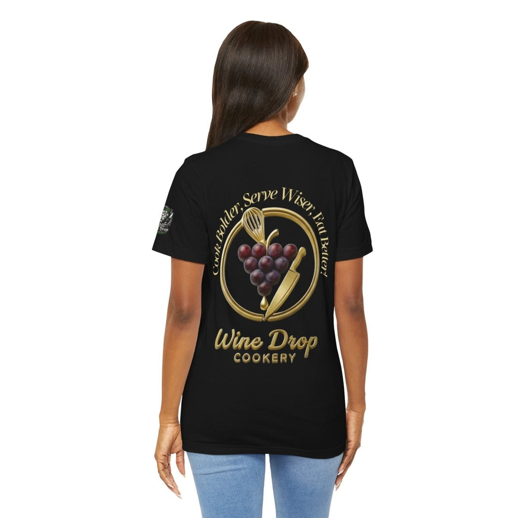 Wine Drop Cookery Grape and Wine Logo T-Shirt