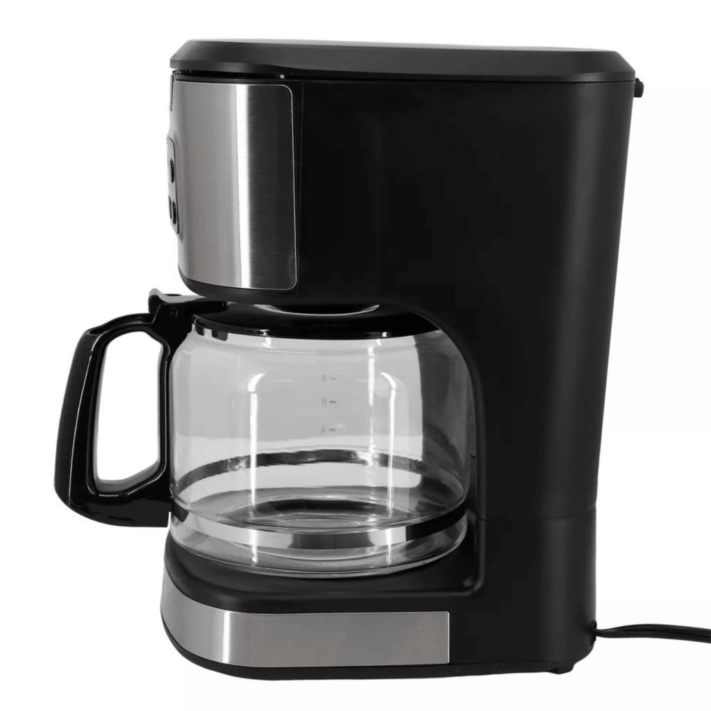 12-cup programmable coffee maker with stainless steel accents, additional product view