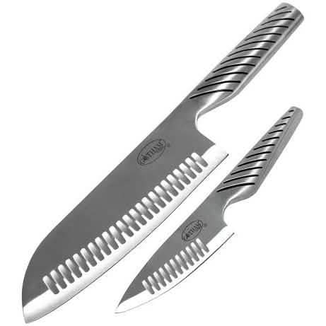 Gotham Steel Pro Cut Knife Set, 7-Inch Santoku and 4-Inch Chef Knife - Wine Drop Cookery LLC