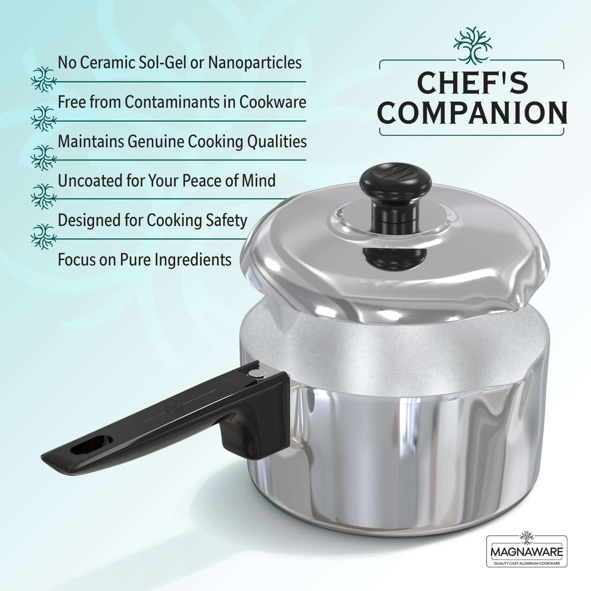 2 Quart Sauce Pan with Lid Set - Wine Drop Cookery LLC
