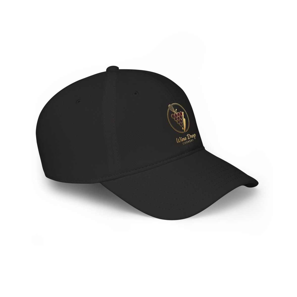 Wine Drop Whiskey Embroidered Low Profile Baseball Cap