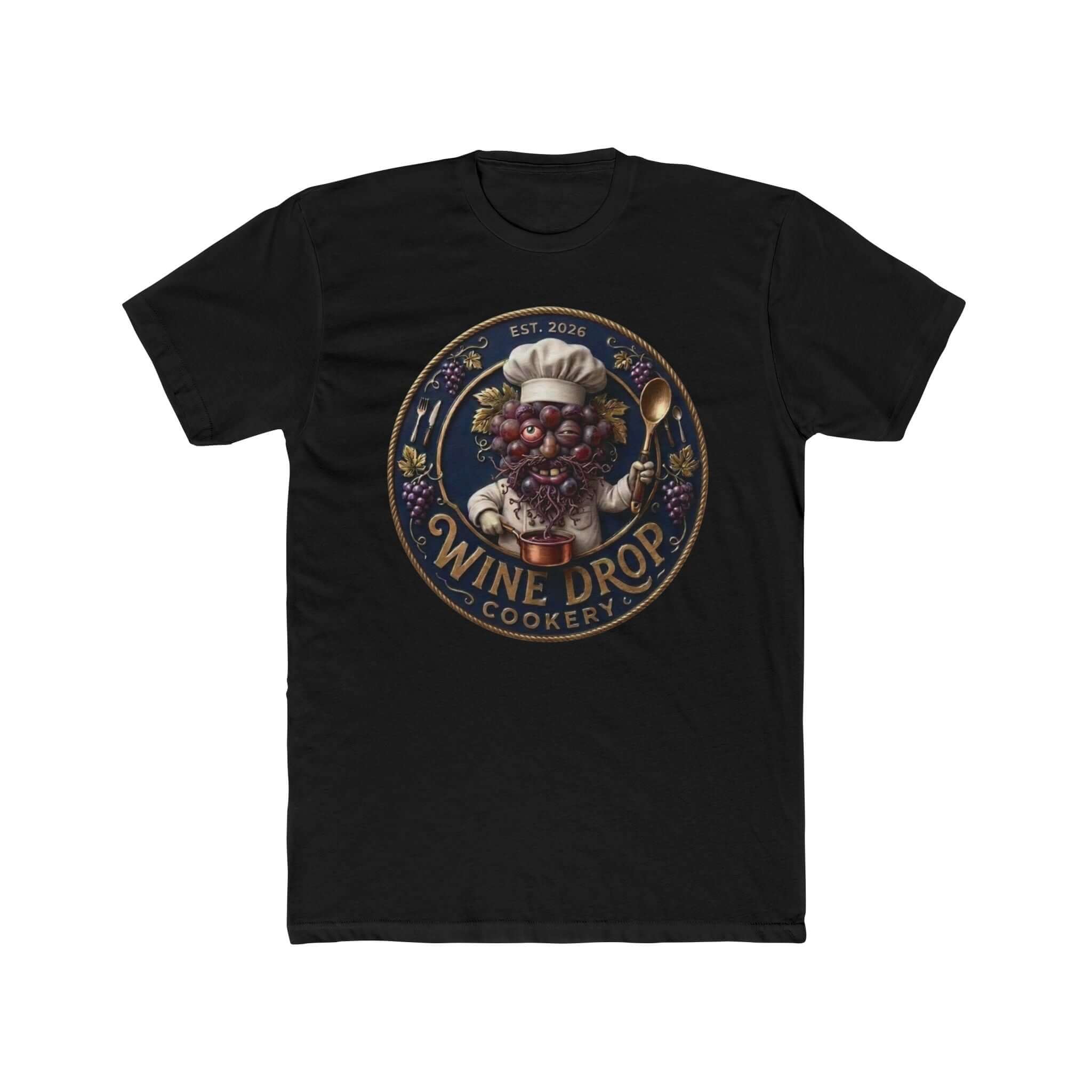 Chef D'Grape Crest Wine Drop Cookery Vintage Culinary Tee