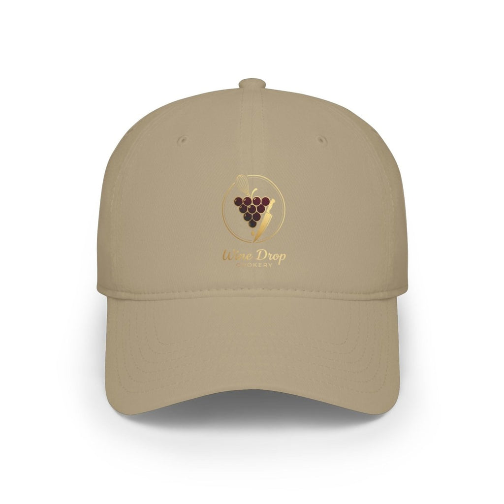 Wine Drop Whiskey Embroidered Low Profile Baseball Cap