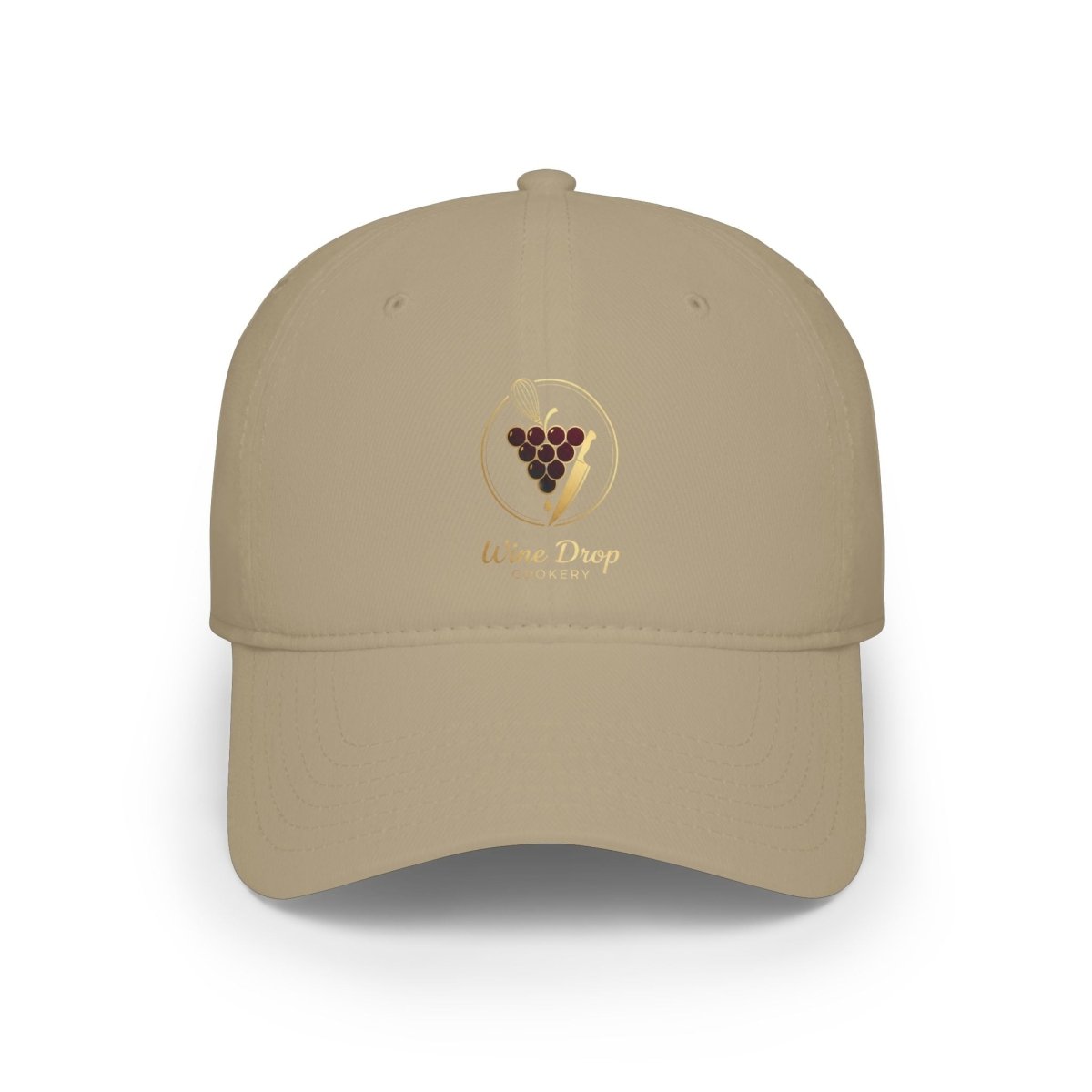 Wine Drop Whiskey Embroidered Low Profile Baseball Cap
