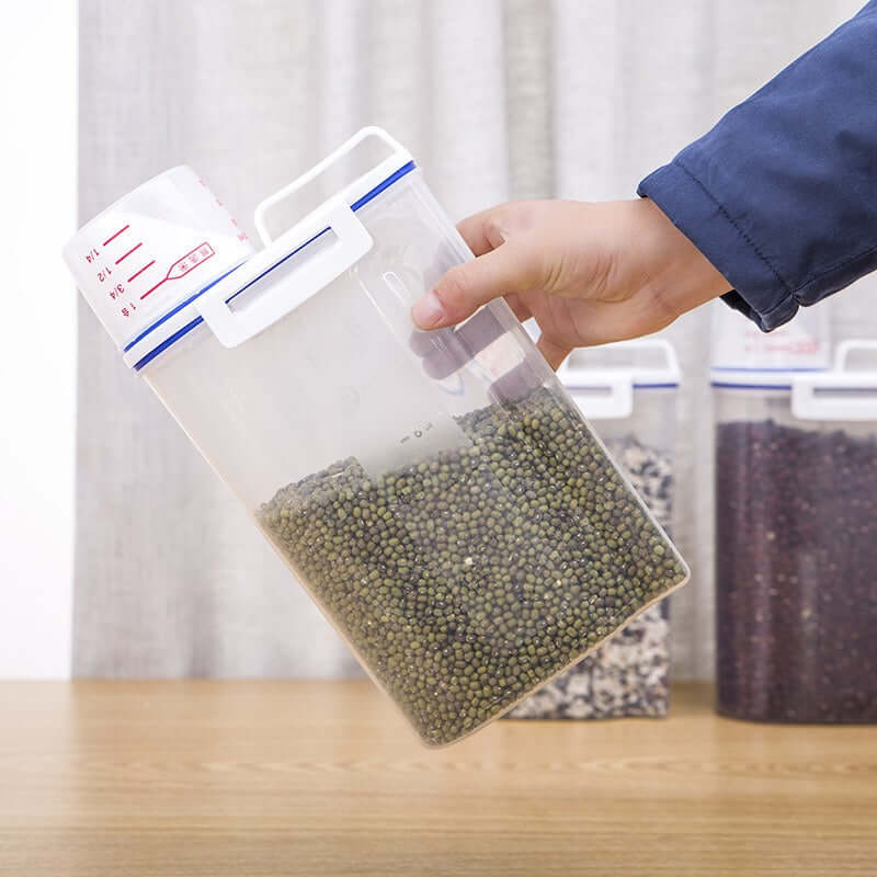 Rice And Cereal Storage Container With Measuring Cup 3