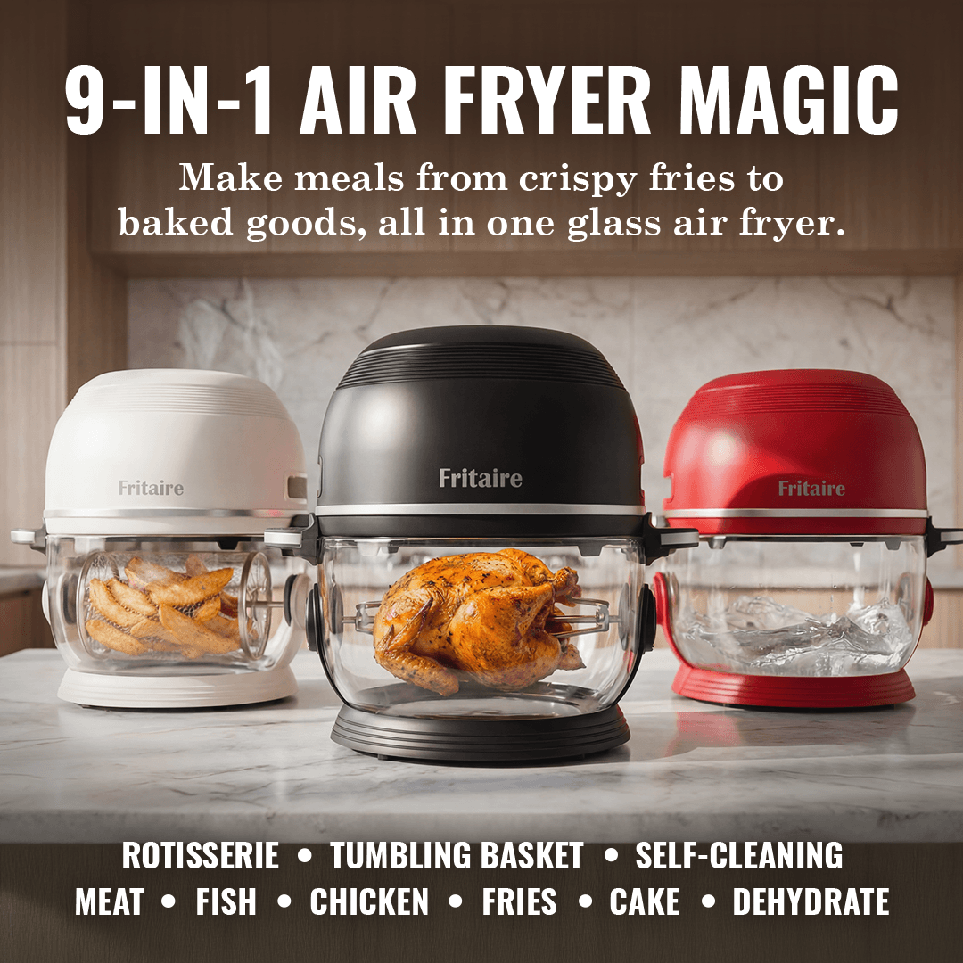 Self-Cleaning & Non-Toxic Air Fryer - Orange