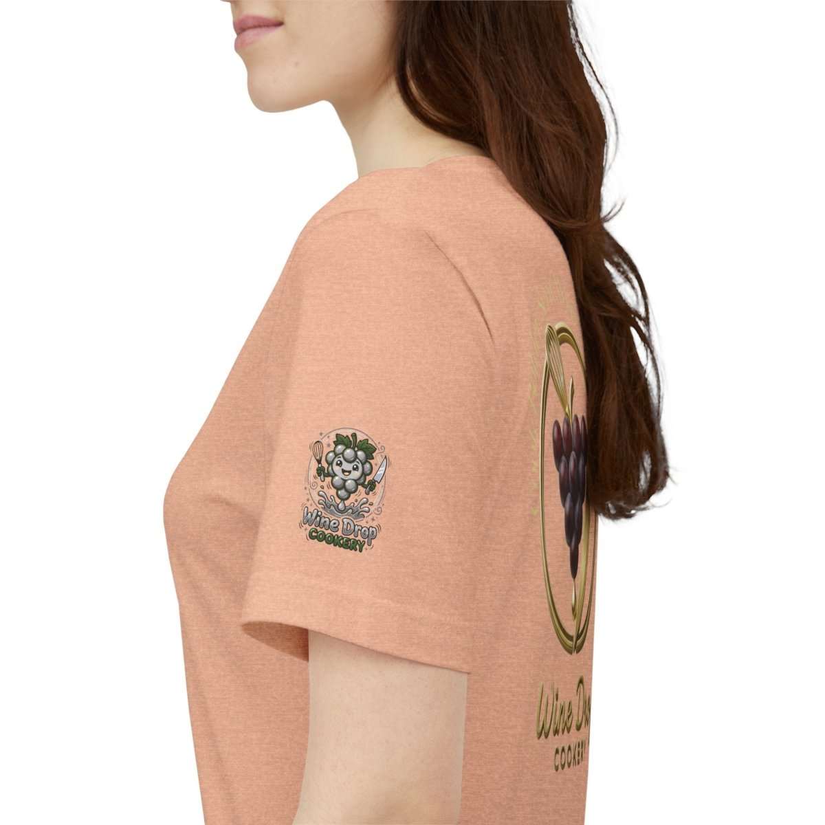 Wine Drop Cookery Grape and Wine Logo T-Shirt