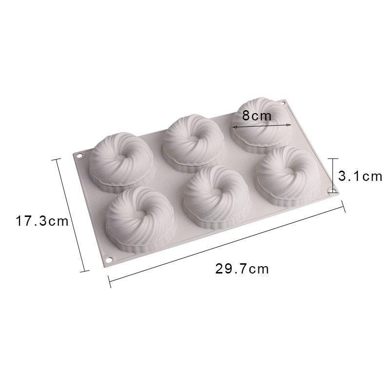 3D Swirl Silicone Cake Mold, Round