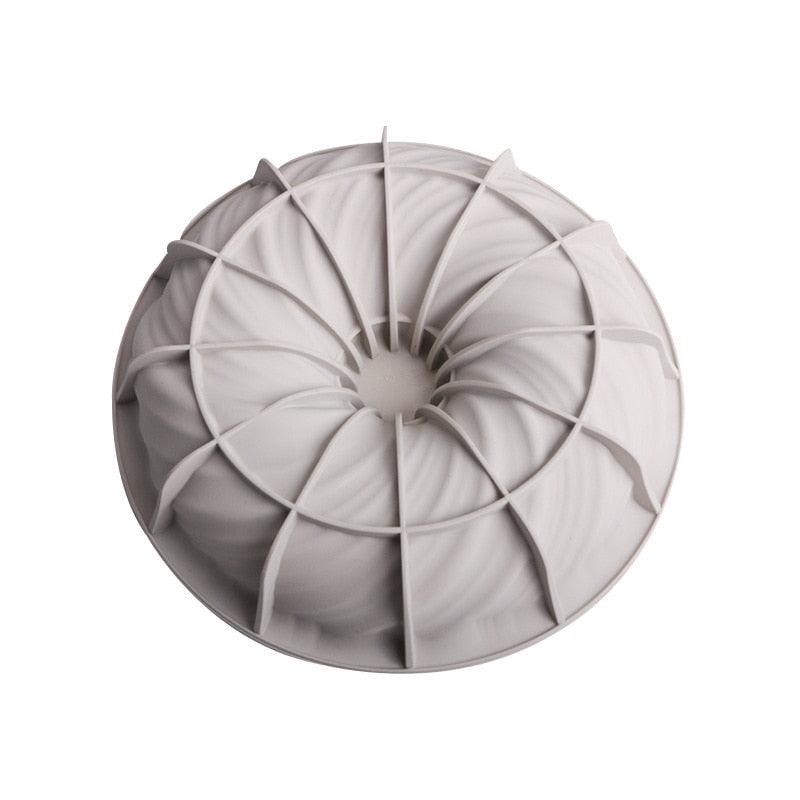 3D Swirl Silicone Cake Mold, Round