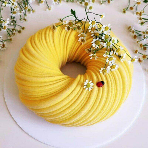 3D Swirl Silicone Cake Mold Round