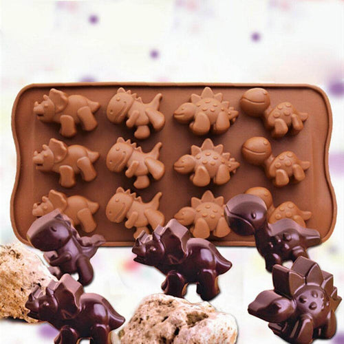 3D dinosaur silicone chocolate and fondant mold