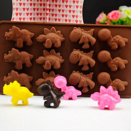3D dinosaur silicone chocolate and fondant mold
