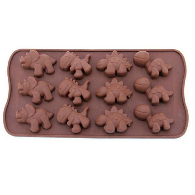 3D dinosaur silicone chocolate and fondant mold