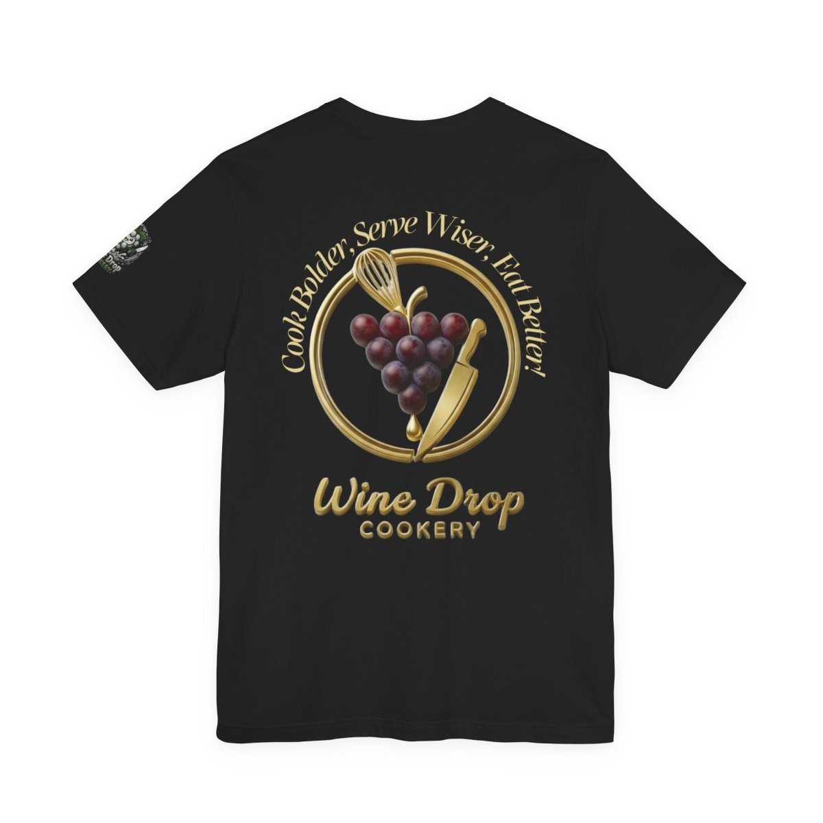 Wine Drop Cookery Grape and Wine Logo T-Shirt