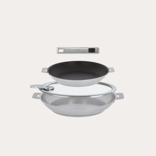 4-Piece Mixed Stainless Steel Frying Pan Set