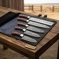 5-Piece Damascus Kitchen Knife Set - Wine Drop Cookery LLC