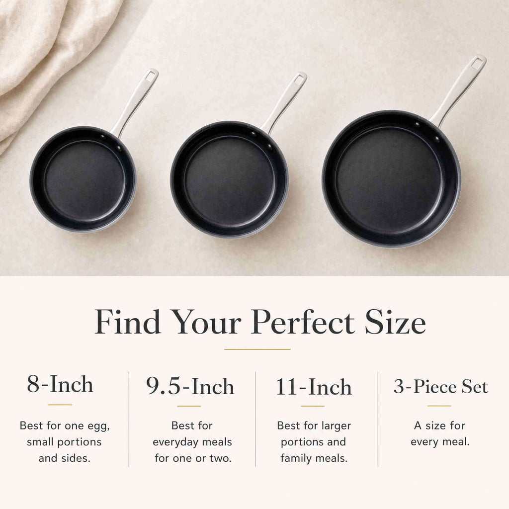 5-Ply Nonstick Stainless Steel Frying Pan - Wine Drop Cookery LLC
