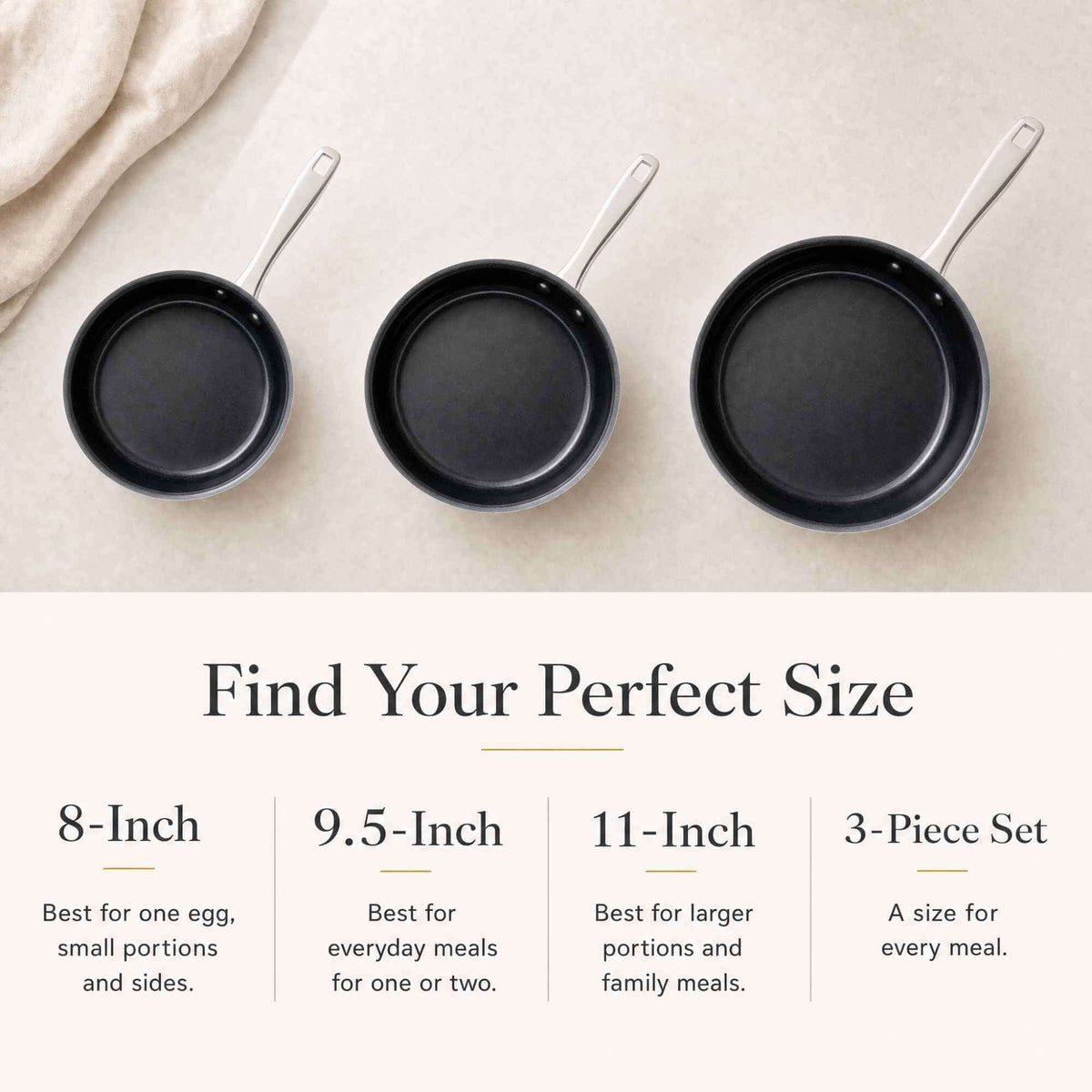5-Ply Nonstick Stainless Steel Frying Pan - Wine Drop Cookery LLC