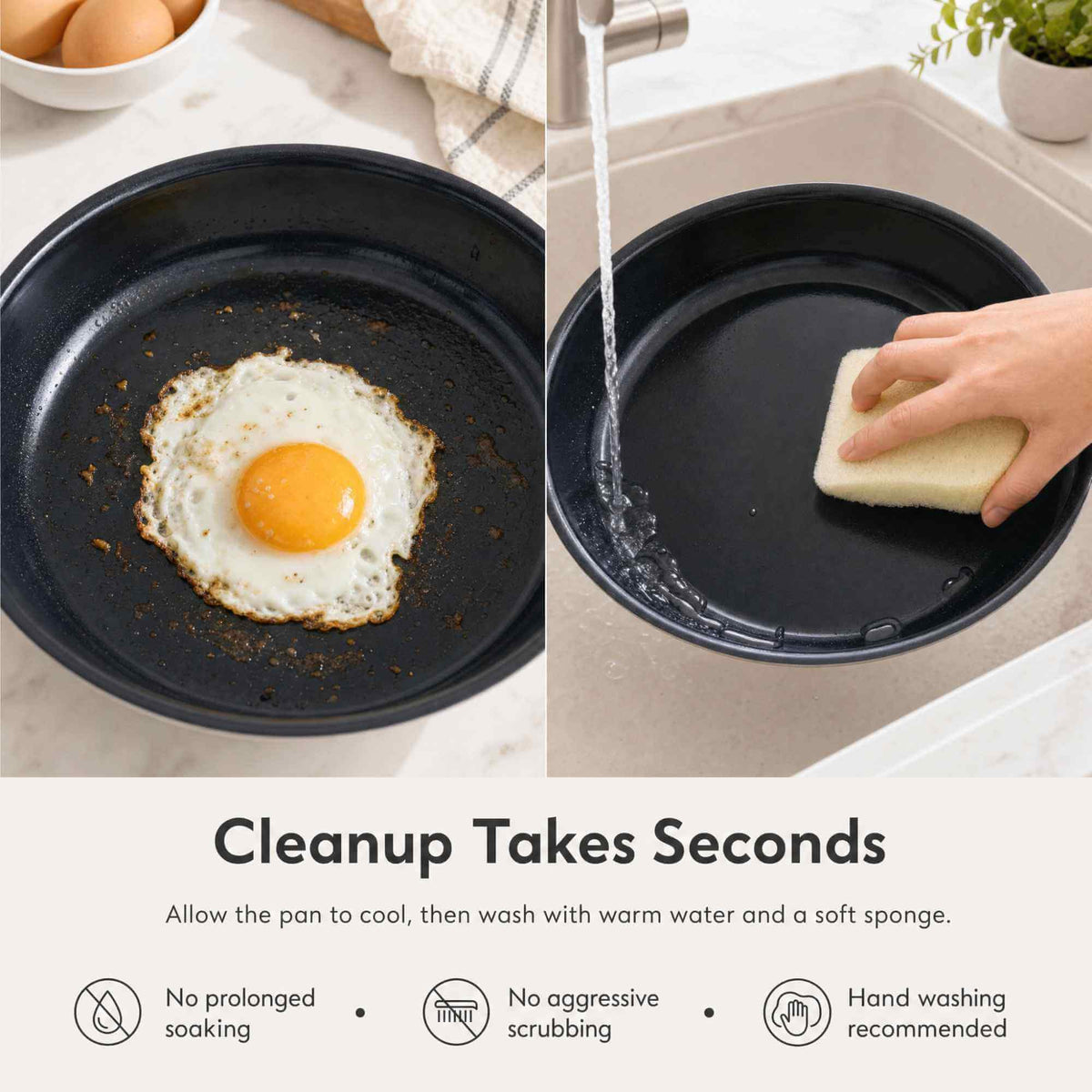 5-Ply Nonstick Stainless Steel Frying Pan - Wine Drop Cookery LLC