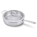 5-Ply Stainless Sauté Pan with Lid, 4-Qt - Wine Drop Cookery LLC