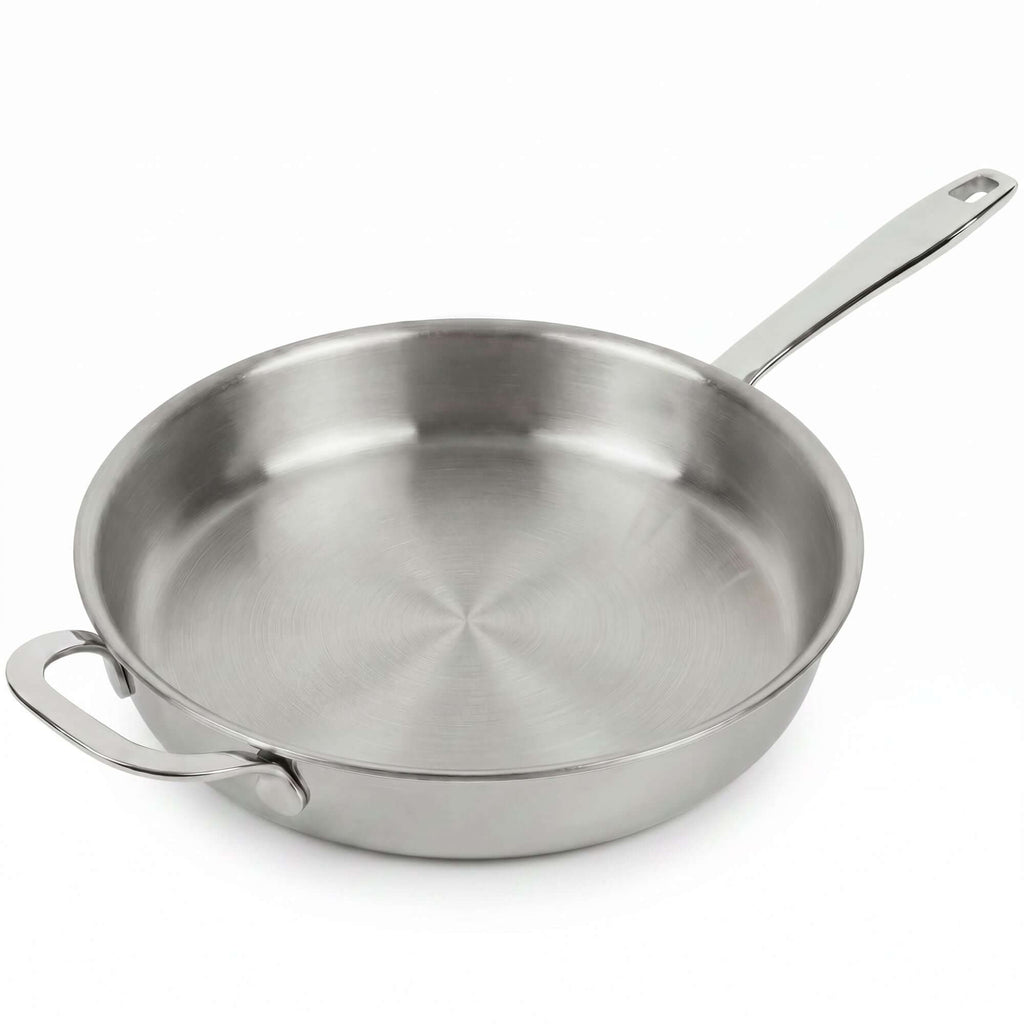 5-Ply Stainless Steel Frying Pan - Wine Drop Cookery LLC